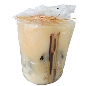 Lemon‎ Grass Large Scented Botanical Candle Vanilla Cinnamon Sticks Vintage NEW